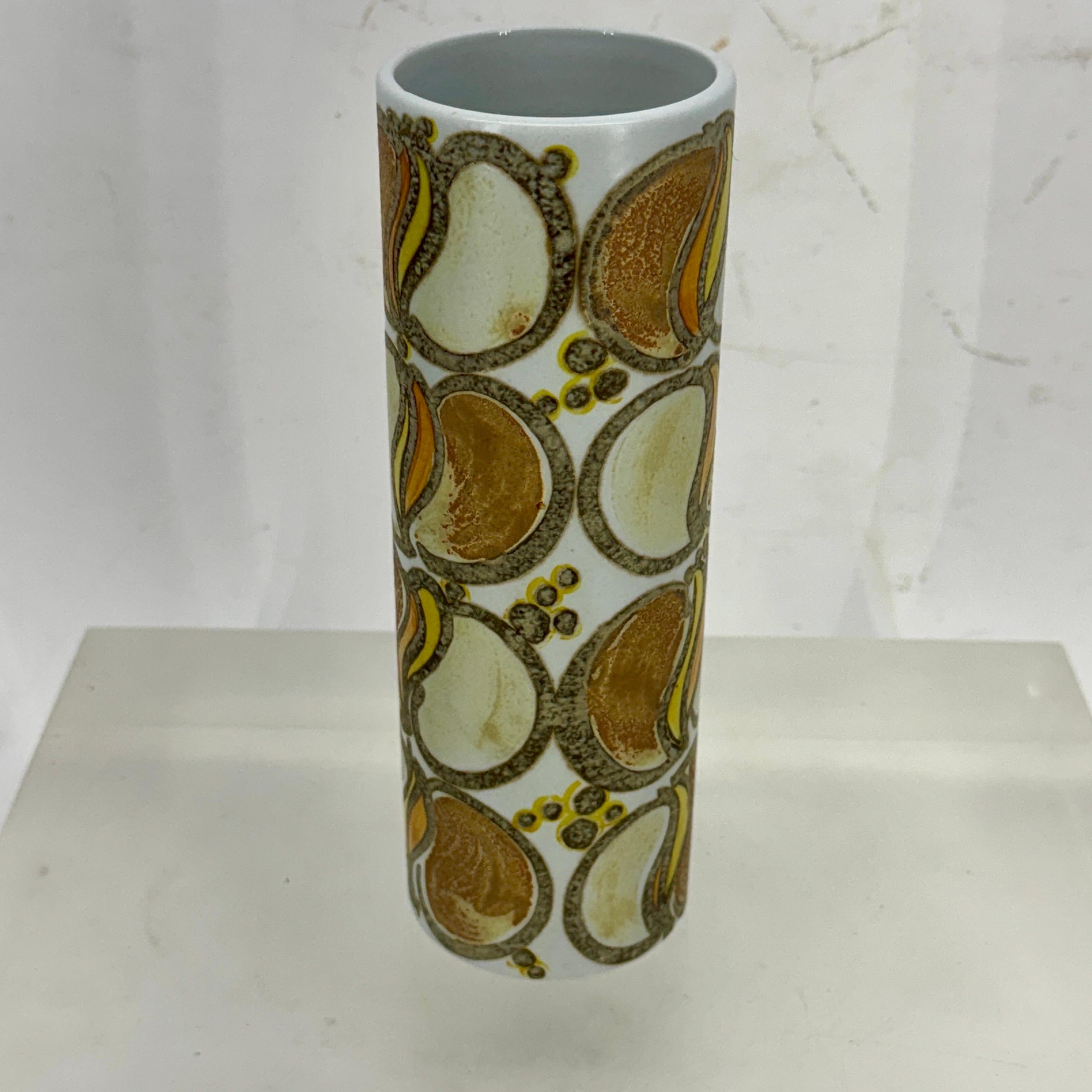Ceramica Vaso cilindrico di faience di Niels Thorsson, Danimarca, MCM Royal Copenhagen in vendita