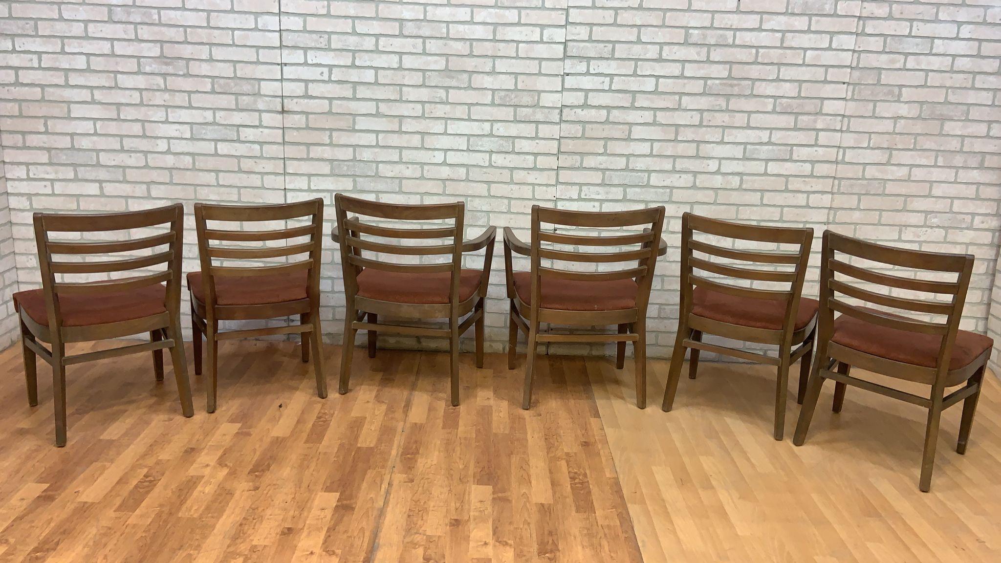 MCM Table et 6 chaises de salle à manger en noyer, style G-Planes  en vente 6
