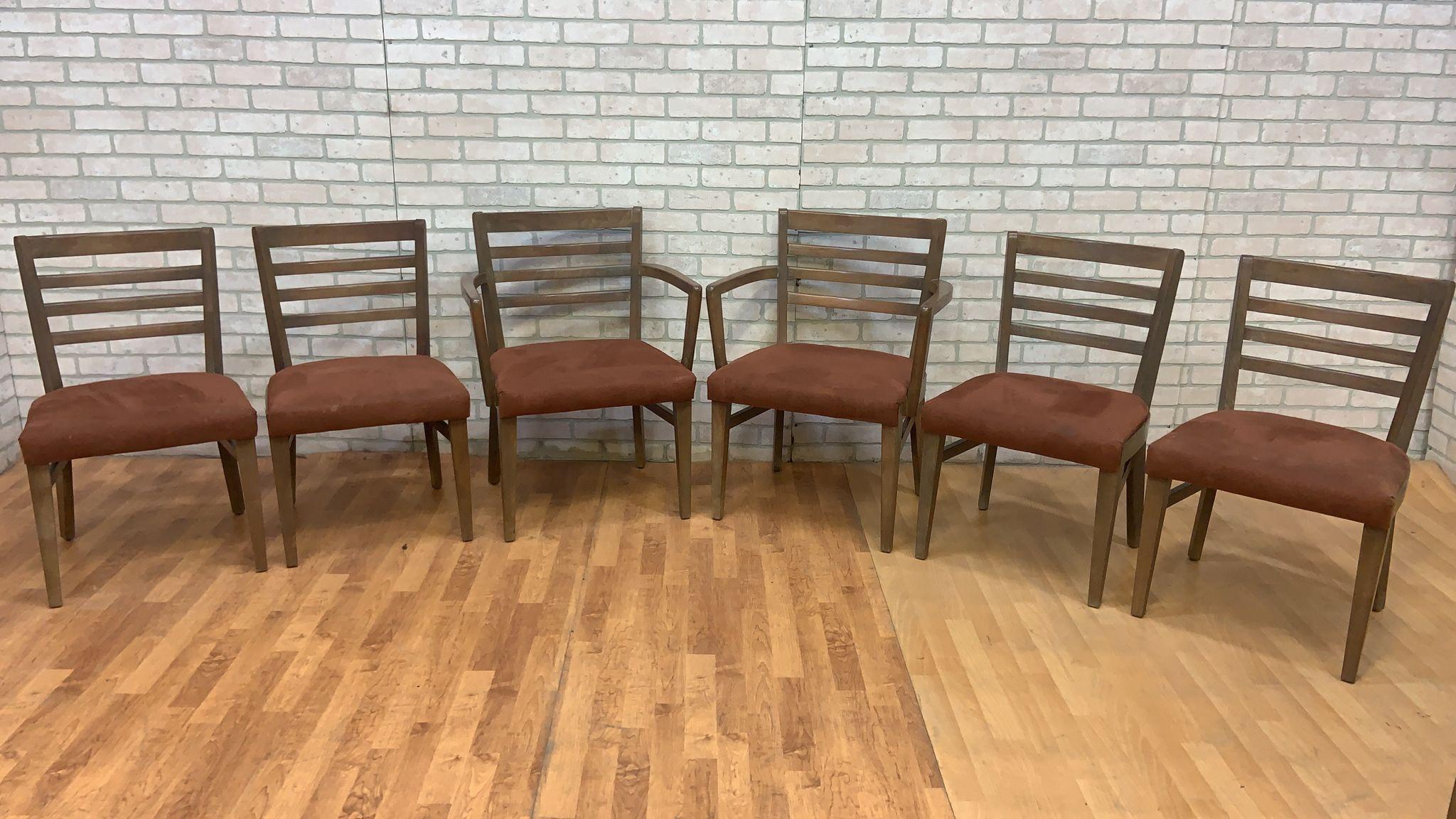 MCM Skandinavischer Esstisch aus Nussbaumholz im G-Plan-Stil mit Klappdeckel und 6 Esszimmerstühlen  im Angebot 10