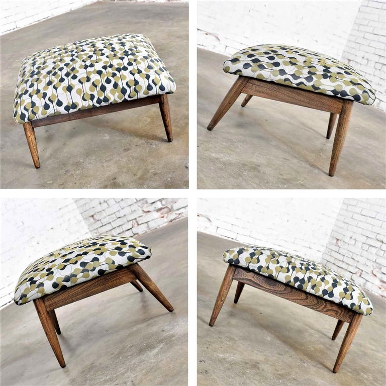 Mcm Scandinavian Modern Style High Back Lounge Chair And Ottoman Attr Home Chair For Sale At 1stdibs