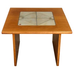 Vintage MCM Scandinavian Teak Side End Table Lovely Tile Insert by Gangso Mobler