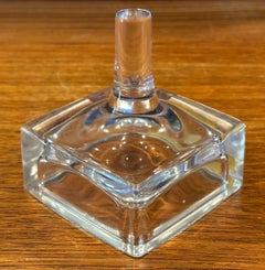 Porta anelli in vetro scolpito MCM con scatola di Jens Quistgaard per Dansk