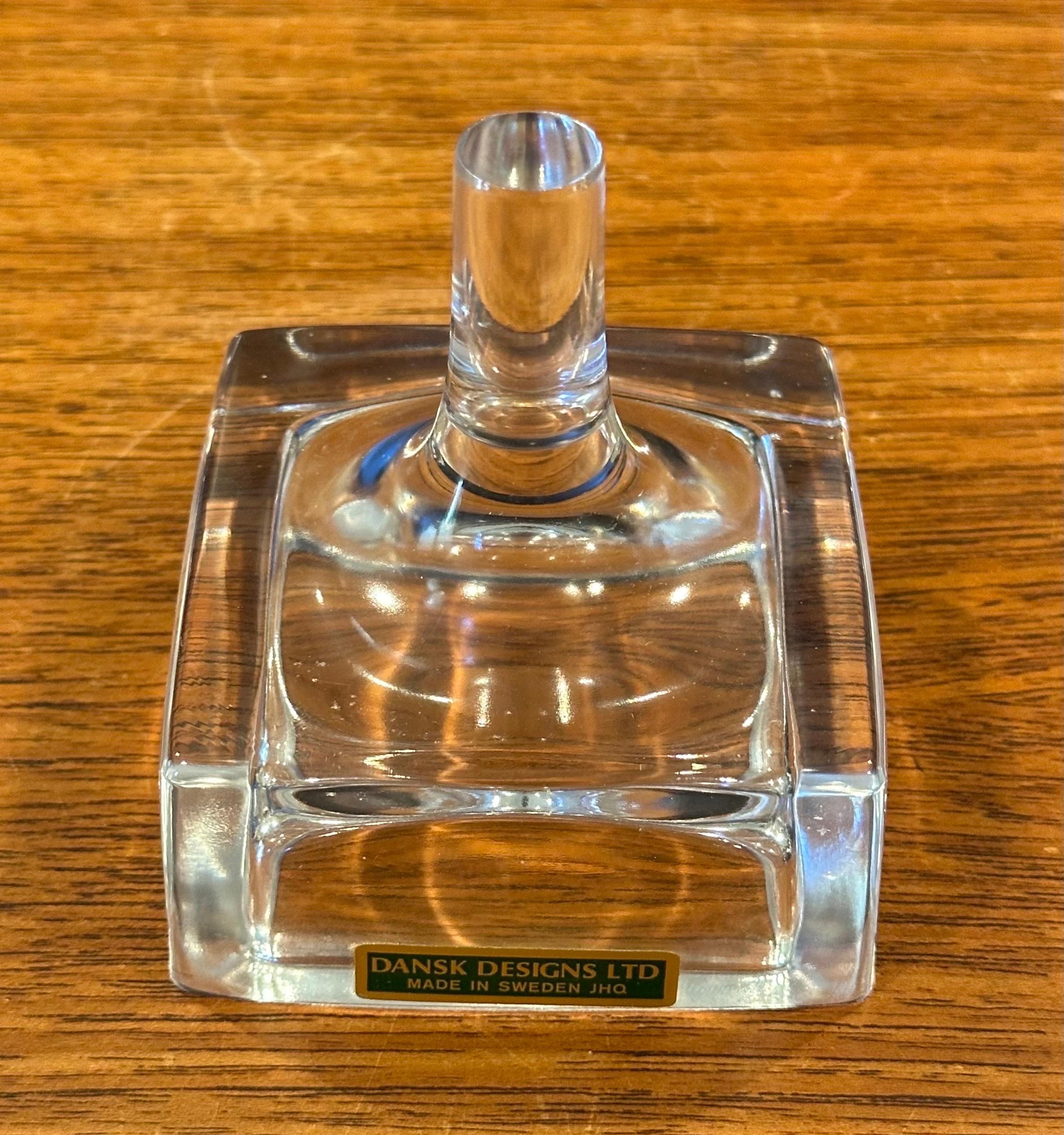 Mid-Century moderno Porta anelli in vetro scolpito MCM con scatola di Jens Quistgaard per Dansk in vendita