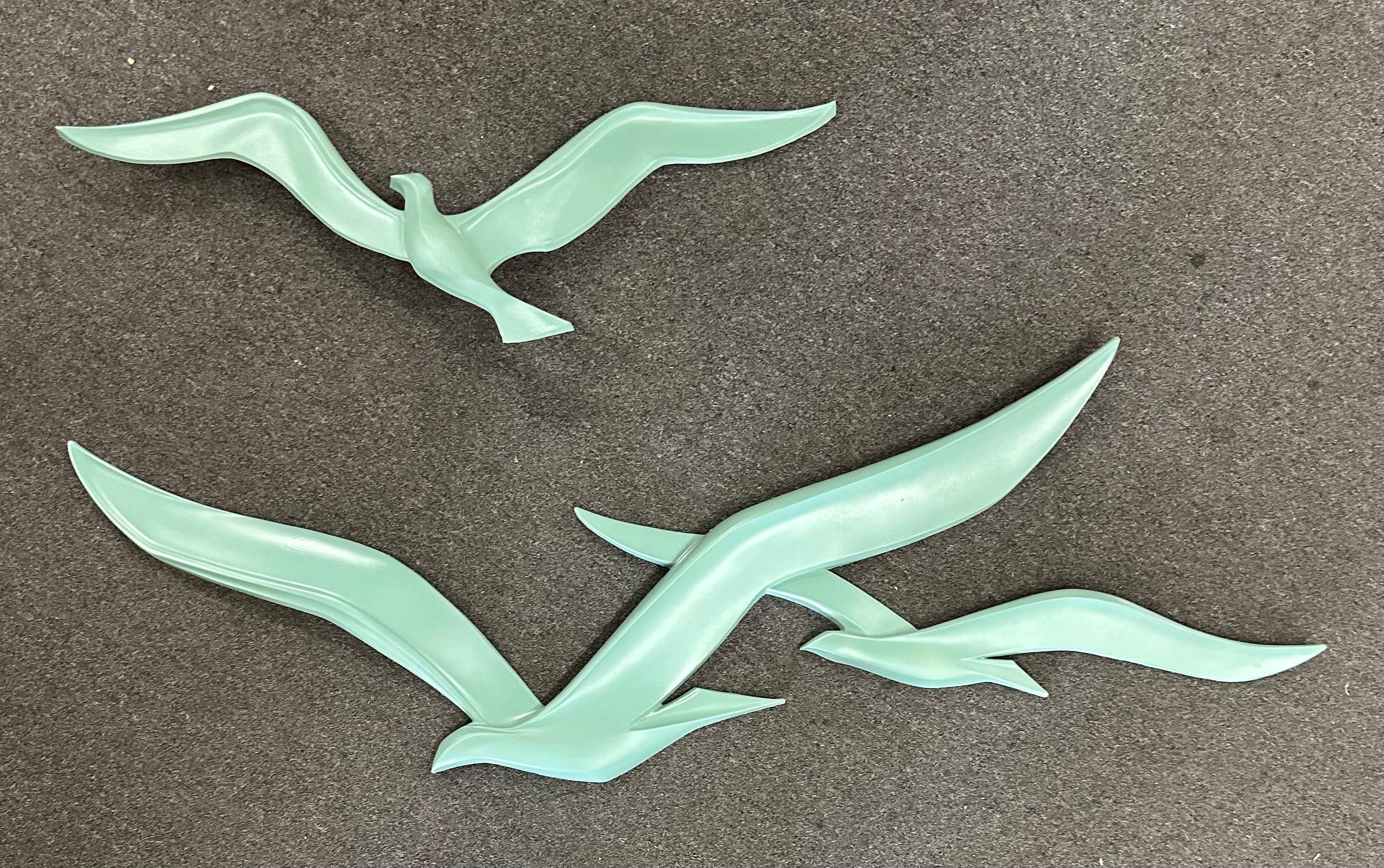 American MCM Seagulls / Birds Two-Piece Wall Sculpture‏ For Sale