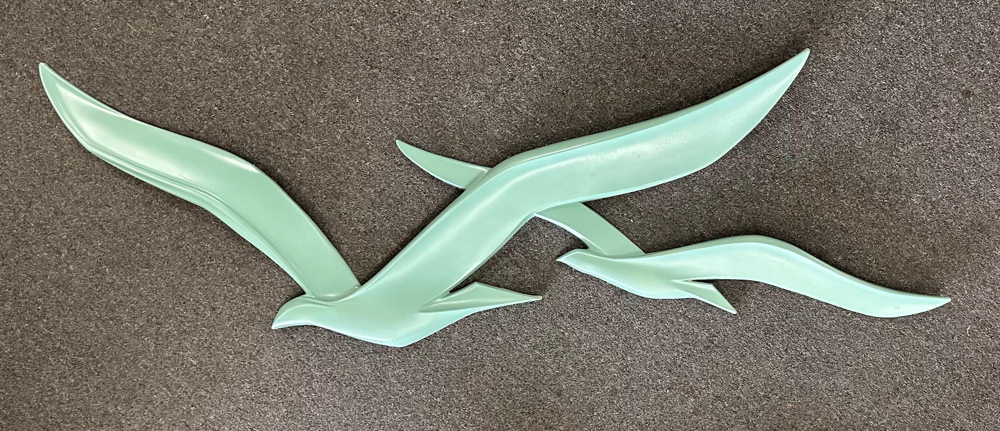 MCM Seagulls / Birds Two-Piece Wall Sculpture‏ In Good Condition For Sale In San Diego, CA
