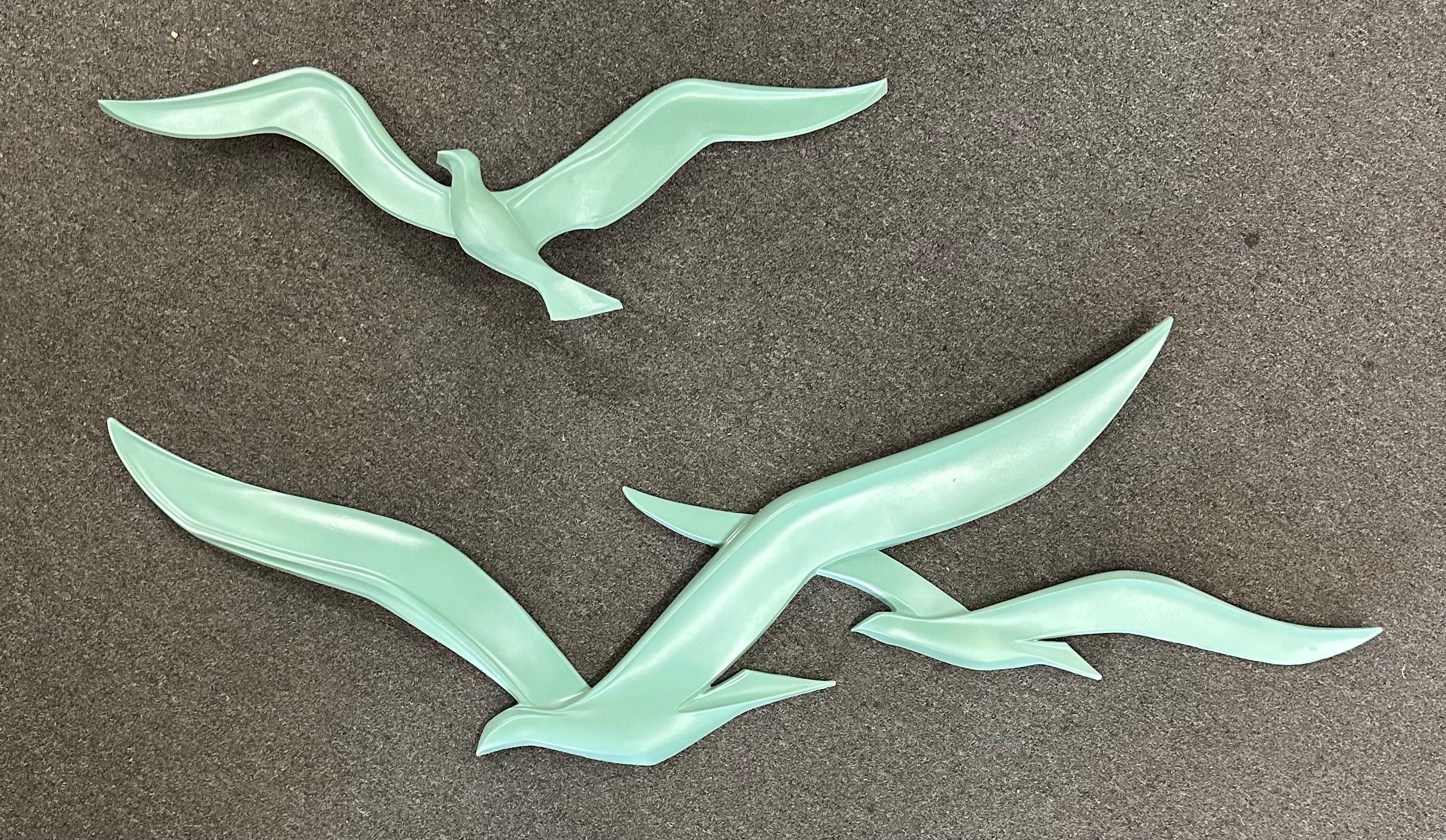 Plastic MCM Seagulls / Birds Two-Piece Wall Sculpture‏ For Sale