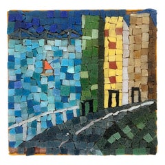 MCM Seascape / City Scene Mosaik auf Karton von David Lavington, MCM