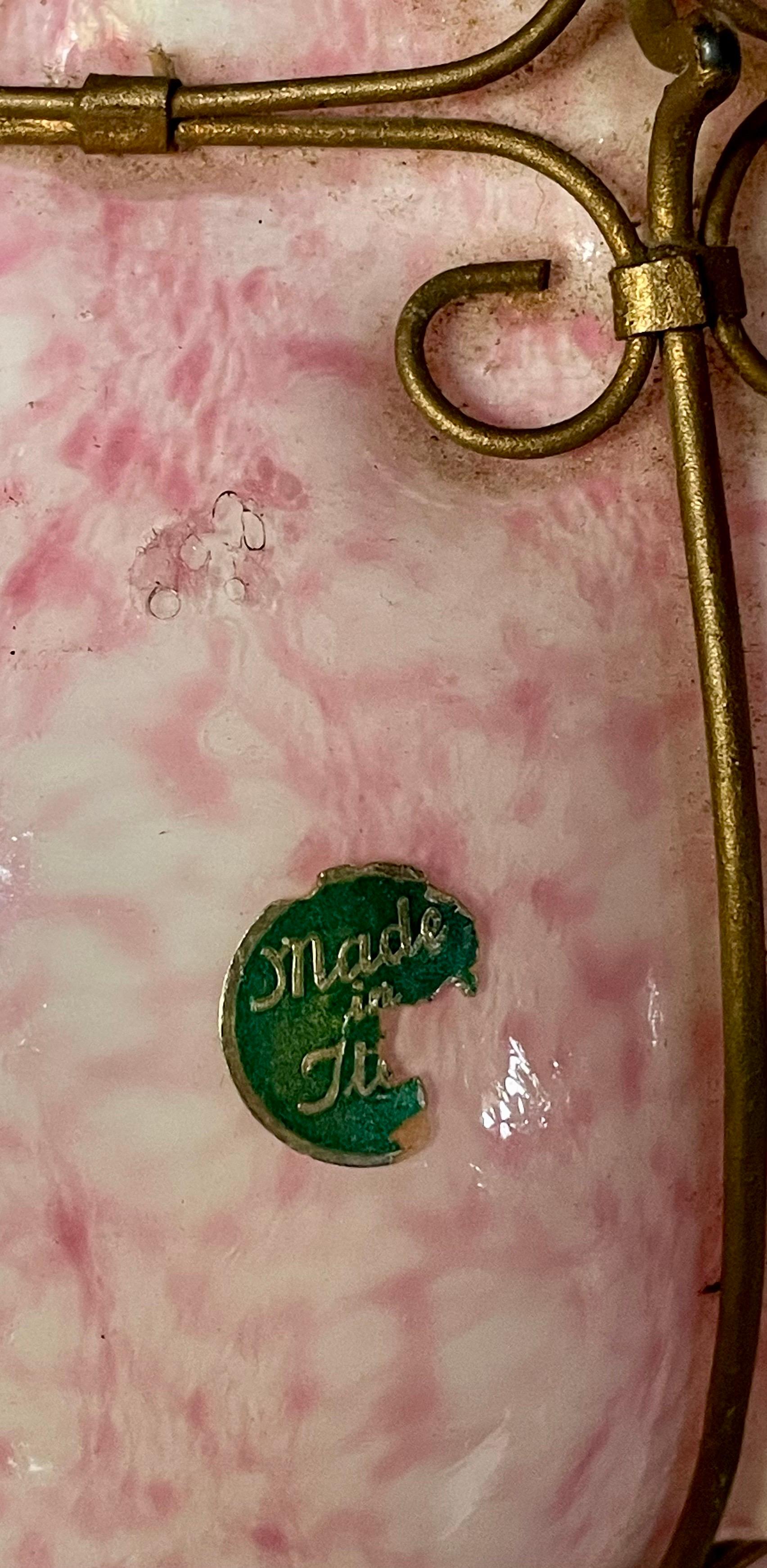 MCM Seguso - Lanterna a sospensione in vetro rosa incamiciato di Murano in vendita 4