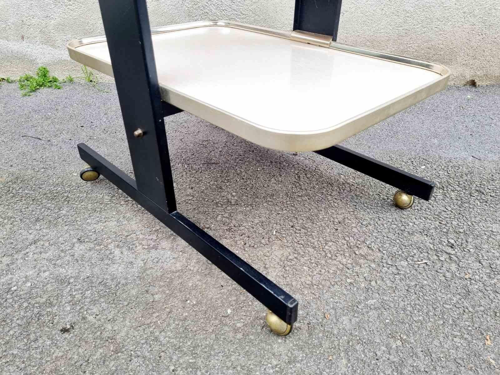 MCM Serving Trolley or Bar Cart Attributed to Ico Parisi for MB Italia, 60s In Good Condition In Lucija, SI