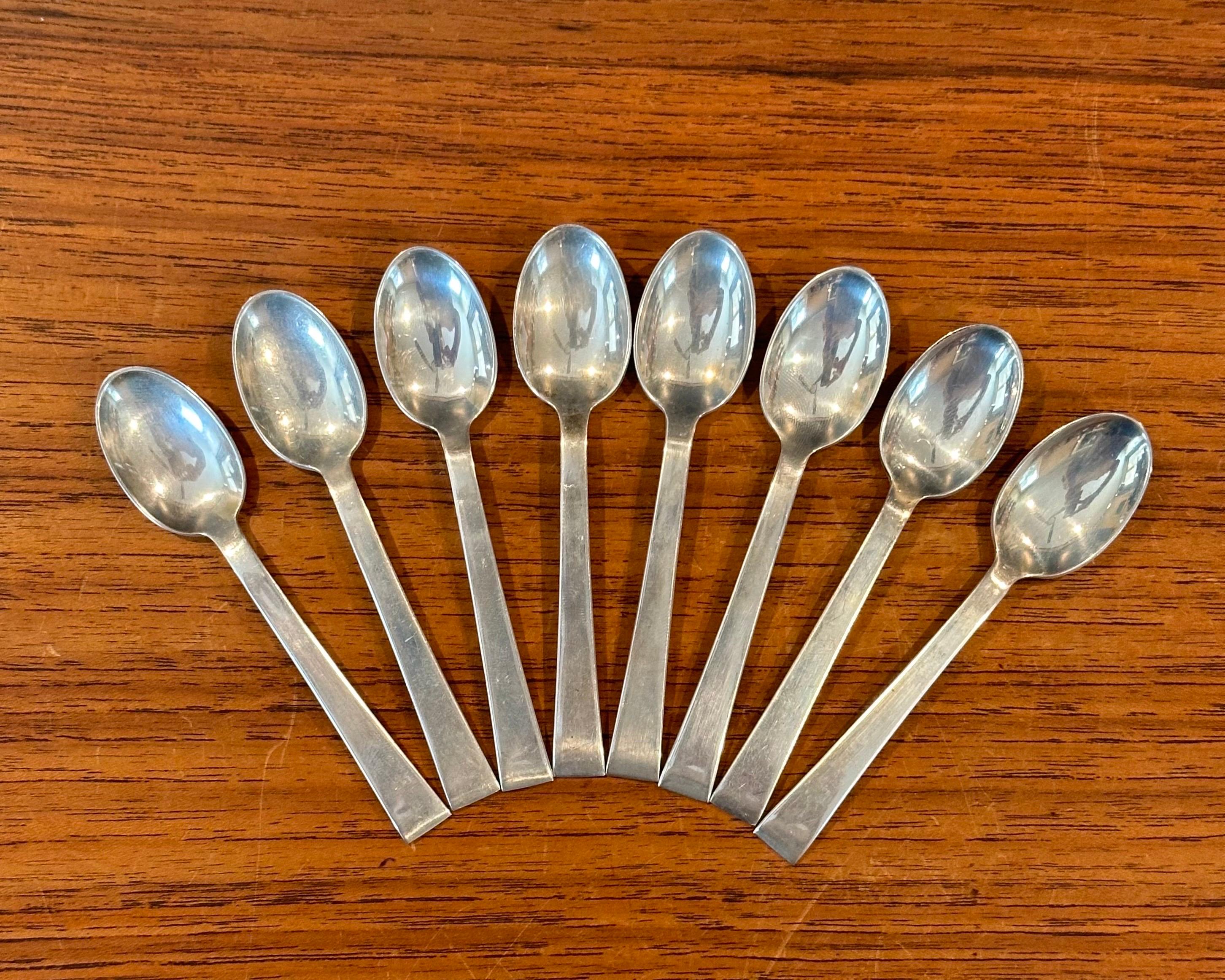 MCM Set of Eight Demitasse Spoons in Sterling Silver by International Silver For Sale 6