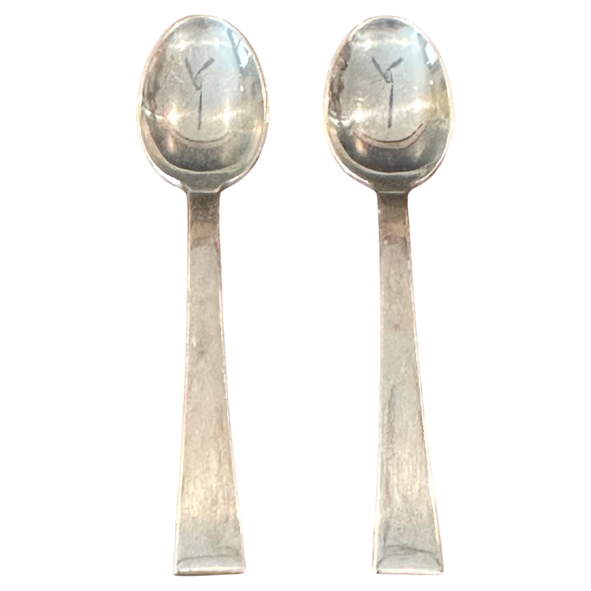 American MCM Set of Eight Demitasse Spoons in Sterling Silver by International Silver For Sale