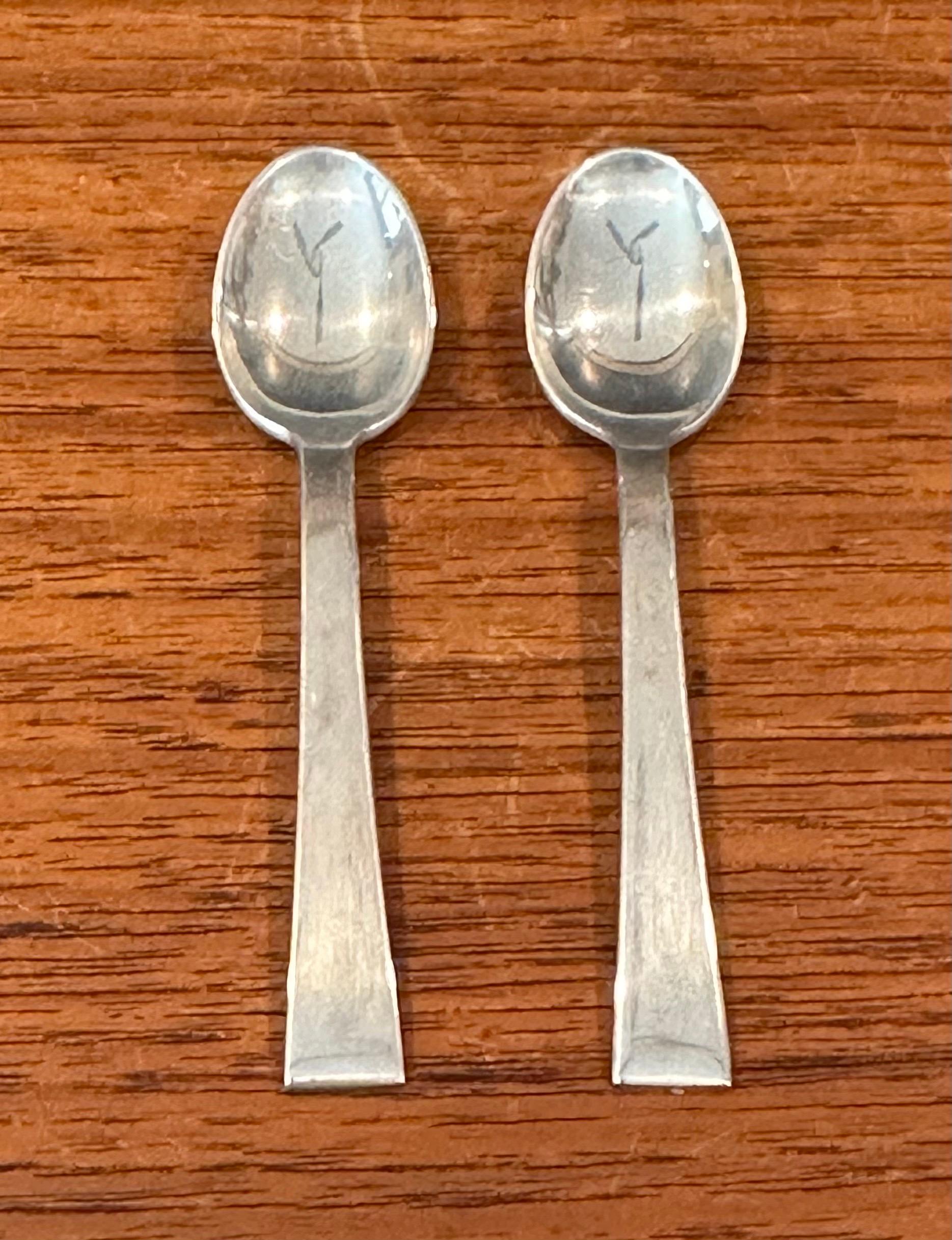 MCM Set of Eight Demitasse Spoons in Sterling Silver by International Silver For Sale 2