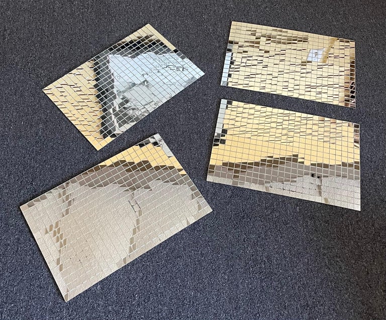 MCM Set of Four Mosaic Mirrored Placemats by Tomorrow Designs For Sale