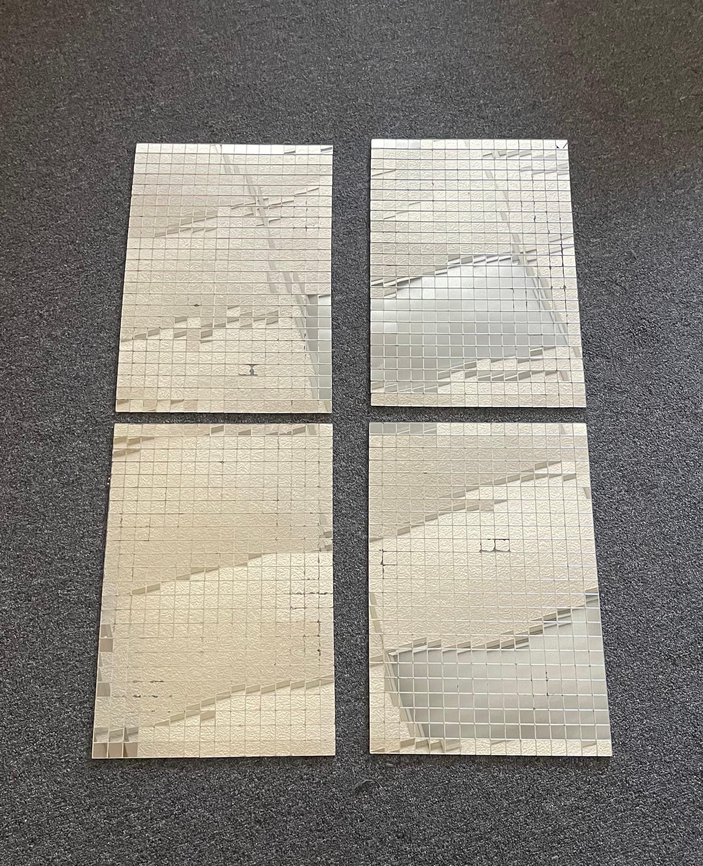 Mid-Century Modern MCM Set of Four Mosaic Mirrored Placemats by Tomorrow Designs