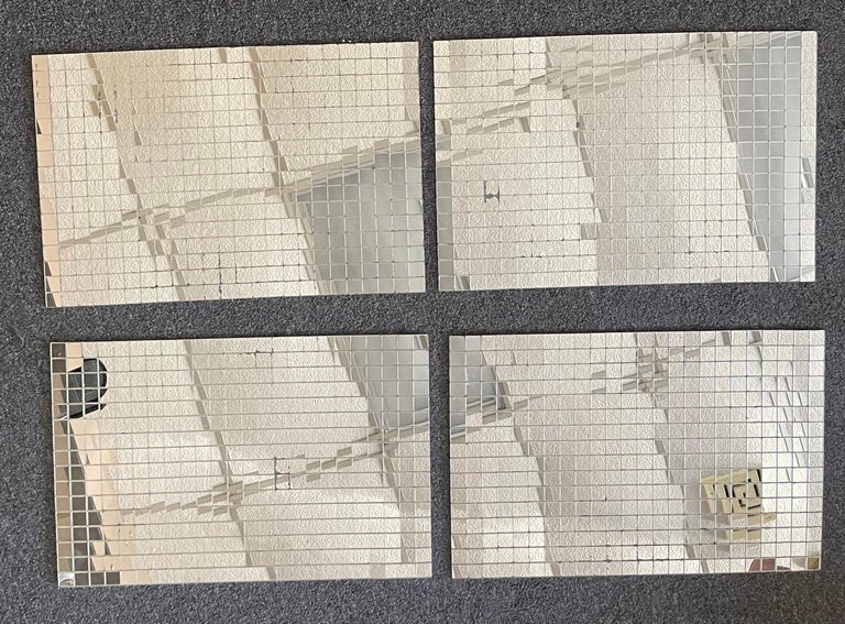 MCM Set of Four Mosaic Mirrored Placemats by Tomorrow Designs For Sale