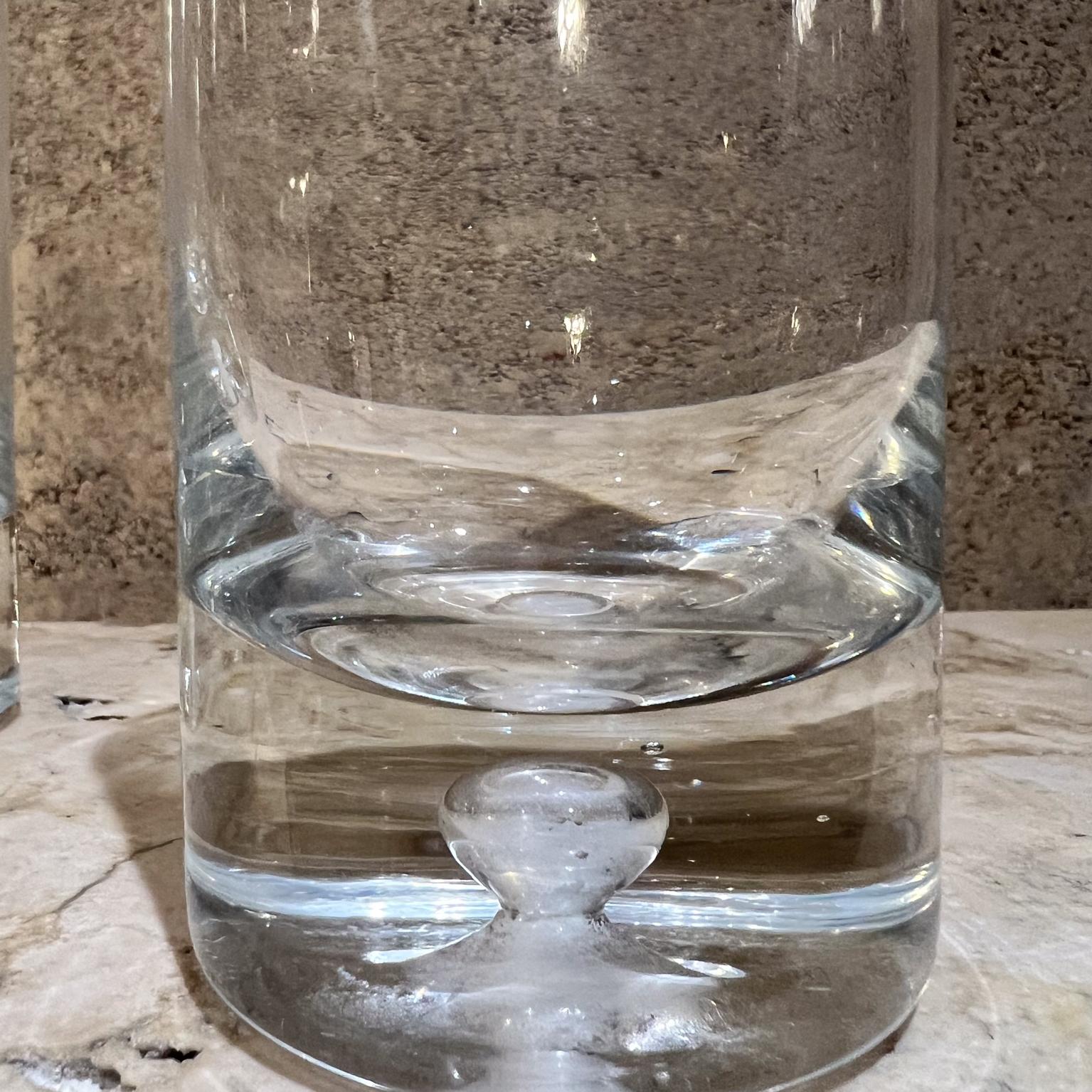 MCM Set of Three Glasses Highball Barware Bubble Bottom For Sale 1