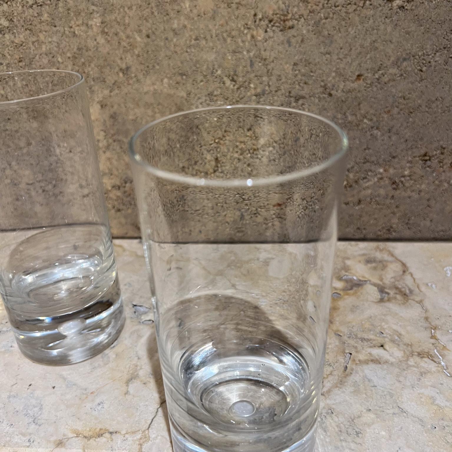 MCM Set of Three Glasses Highball Barware Bubble Bottom For Sale 2