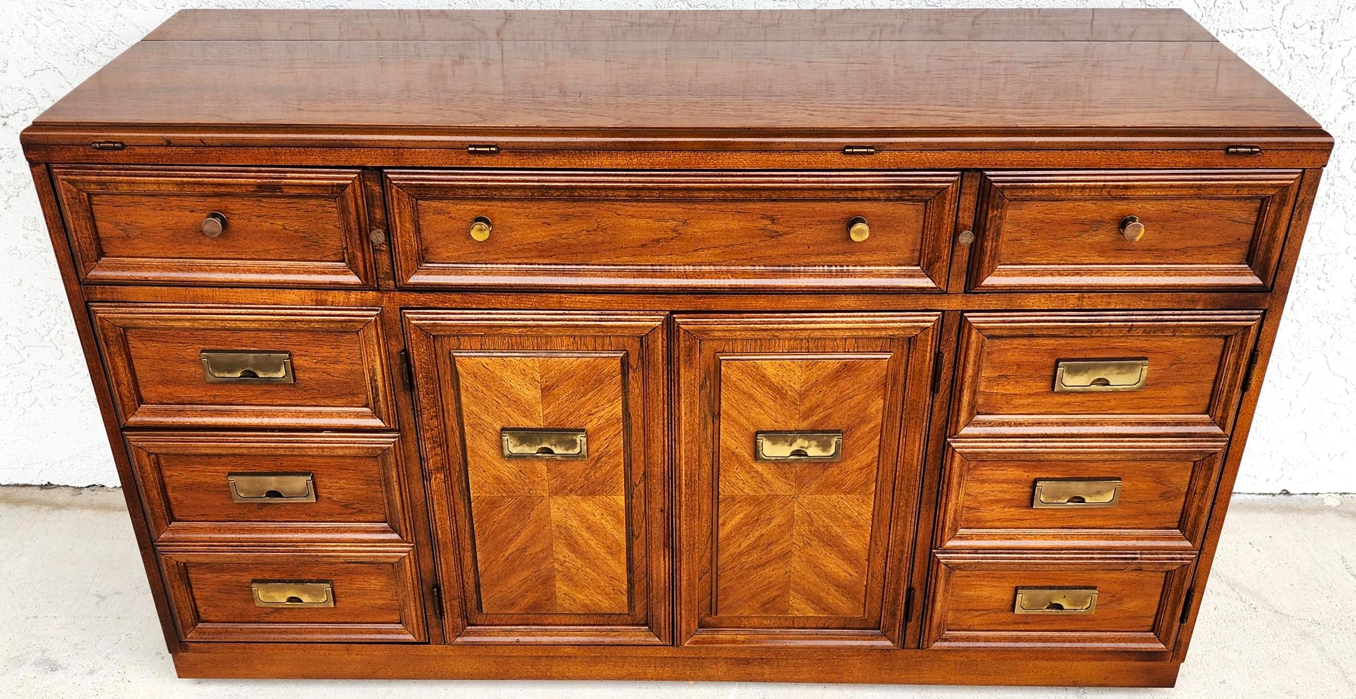 MCM Sideboard Bar Buffet Flip Top Rolling  by THOMASVILLE