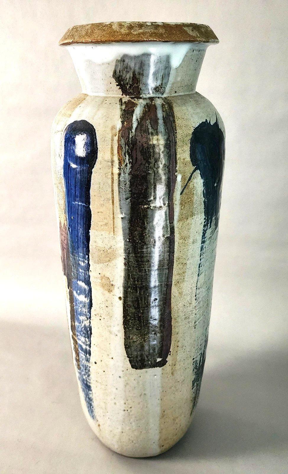 For FULL item description click on More Details below.

Offering One of Our Recent Palm Beach Estate Fine Art Acquisitions Of A
Signed Large Ceramic Studio Pottery Vase 

Approximate Measurements in Inches
23
