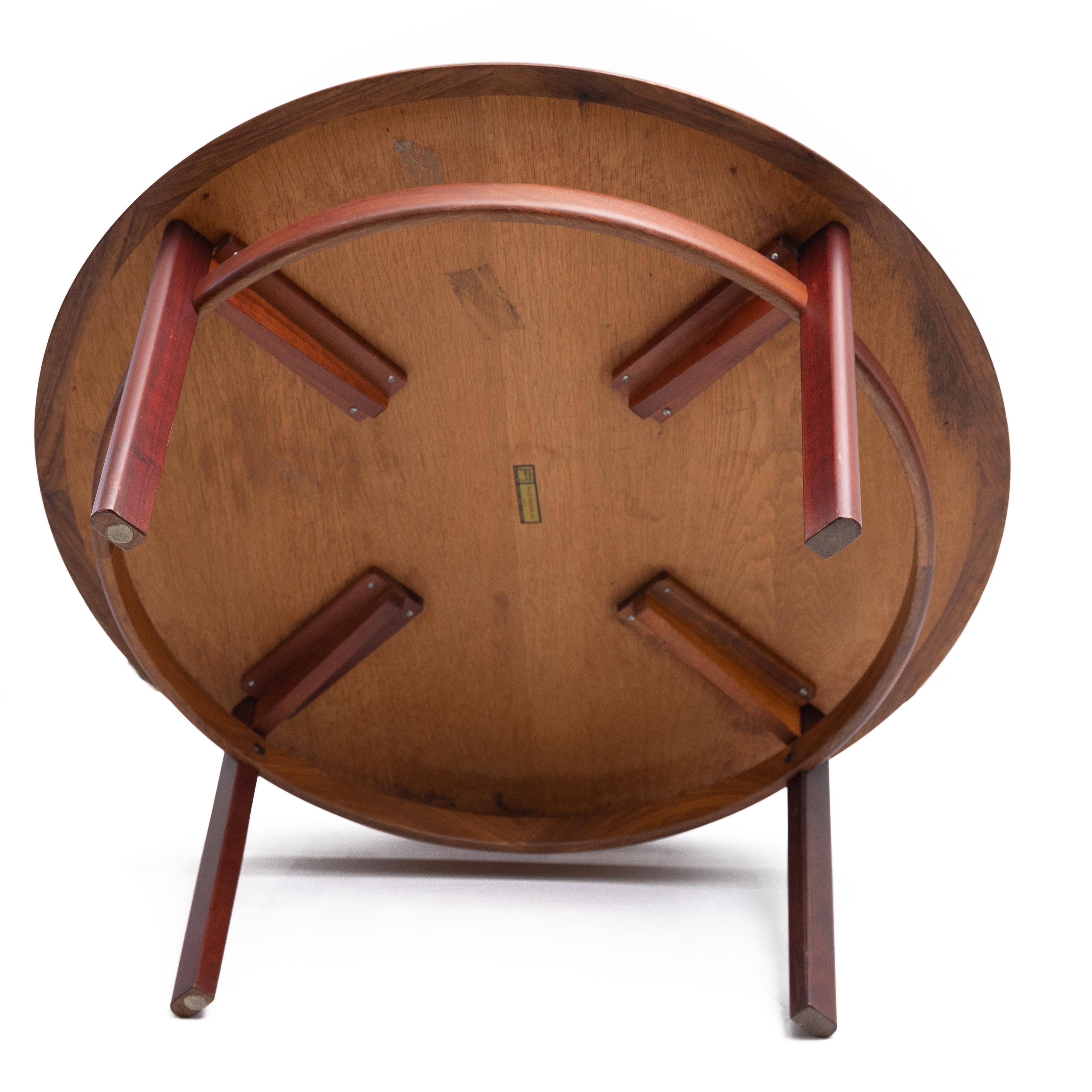 Mid-Century Modern MCM Signed Scandinavian Rosewood Coffee Table by Haug Snekkeri for Bruksbo