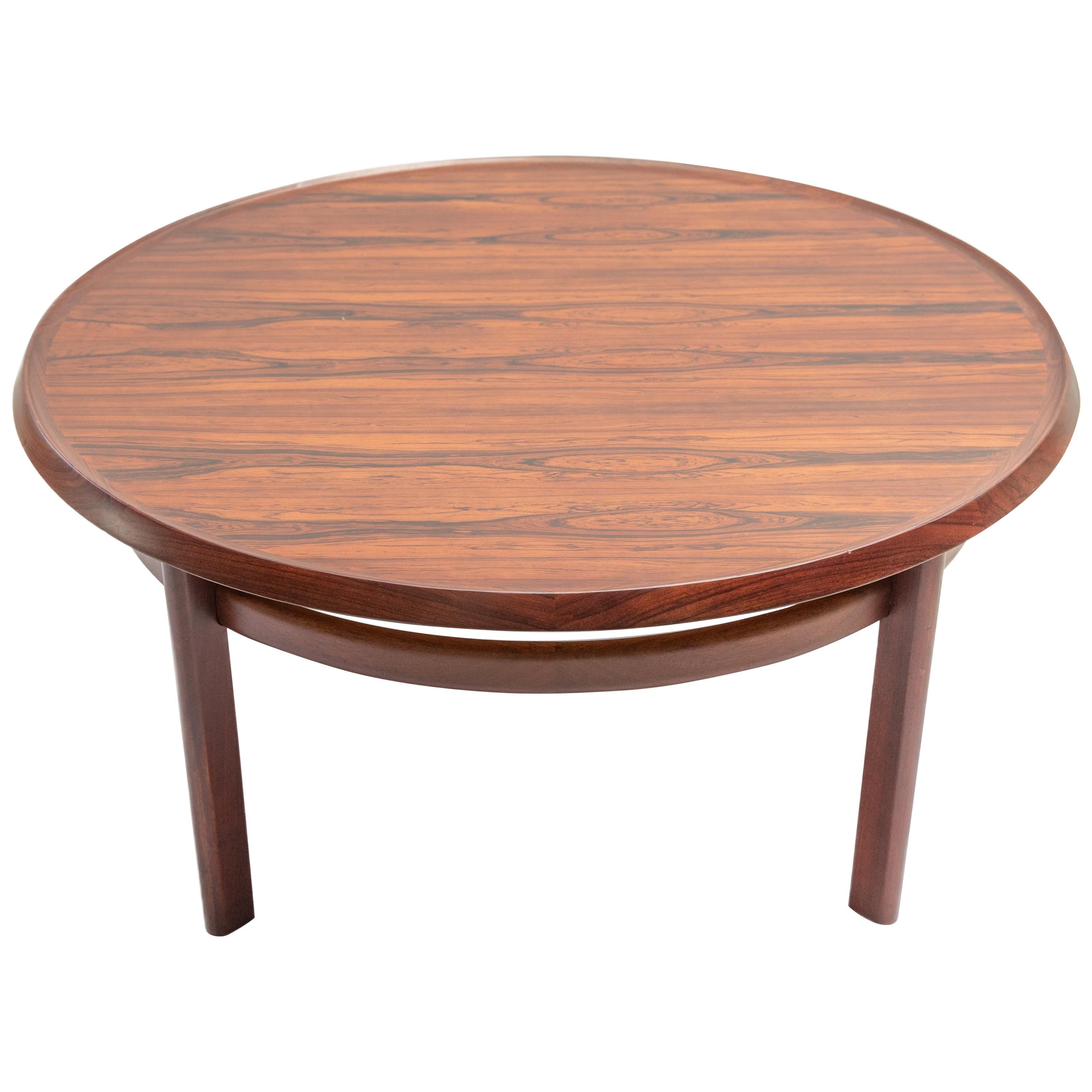 MCM Signed Scandinavian Rosewood Coffee Table by Haug Snekkeri for Bruksbo