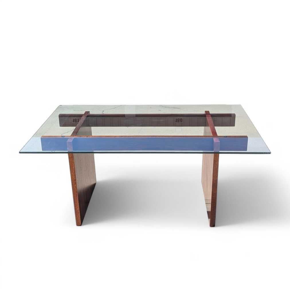 Tavolo da pranzo con piano in vetro in palissandro di MCM Sigurd Hansen, Danimarca, 1960 ca. in vendita 2