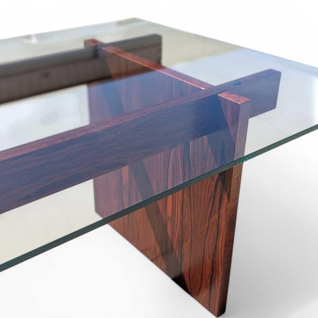 Tavolo da pranzo con piano in vetro in palissandro di MCM Sigurd Hansen, Danimarca, 1960 ca. in vendita 7
