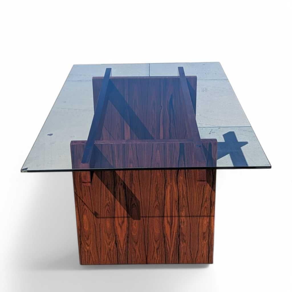 Tavolo da pranzo con piano in vetro in palissandro di MCM Sigurd Hansen, Danimarca, 1960 ca. in vendita 9