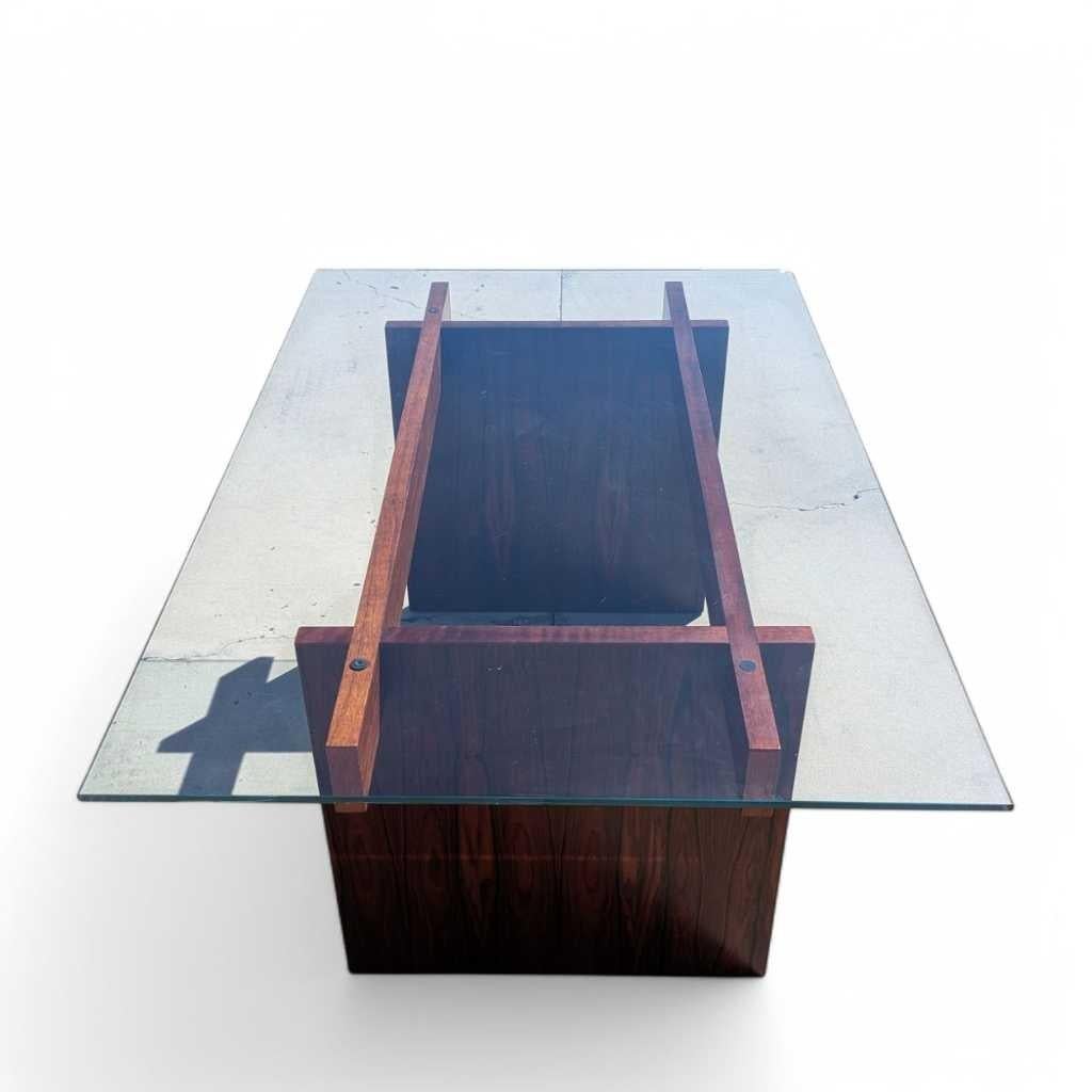 Tavolo da pranzo con piano in vetro in palissandro di MCM Sigurd Hansen, Danimarca, 1960 ca. in vendita 10