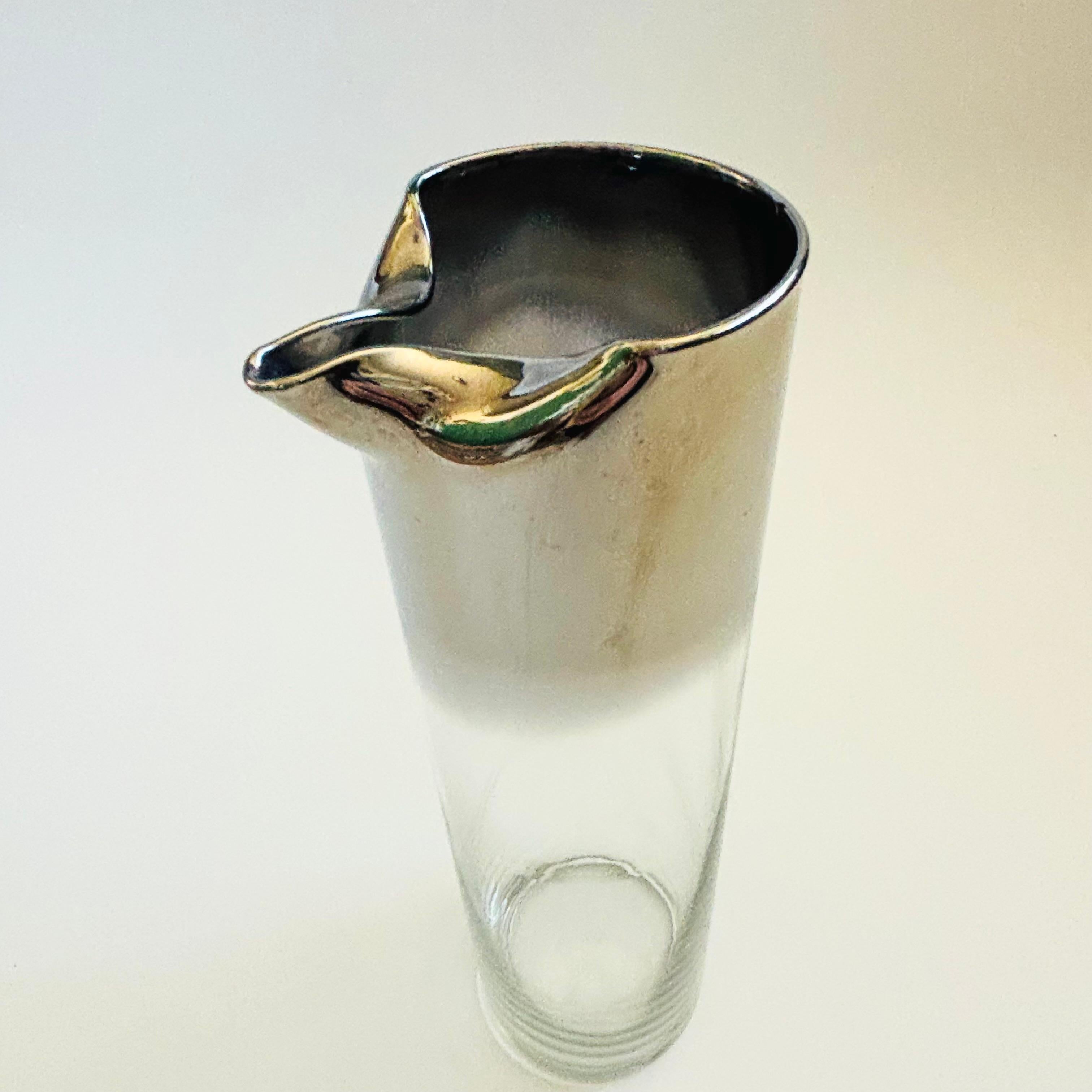 Mid-Century Modern MCM Silver Fade Pitcher For Sale