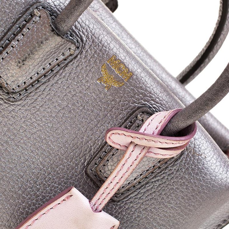 MCM Silver Leather X Mini Milla Crossbody Bag For Sale at ...
