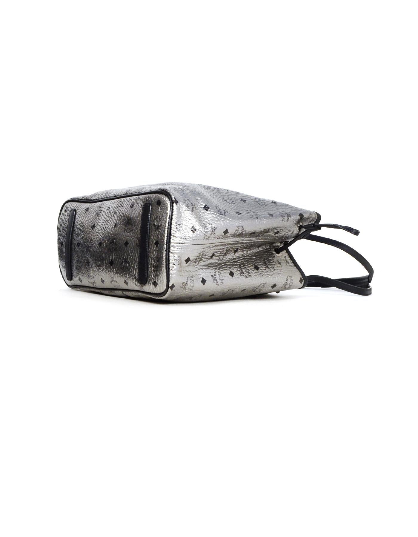 mcm silver tote