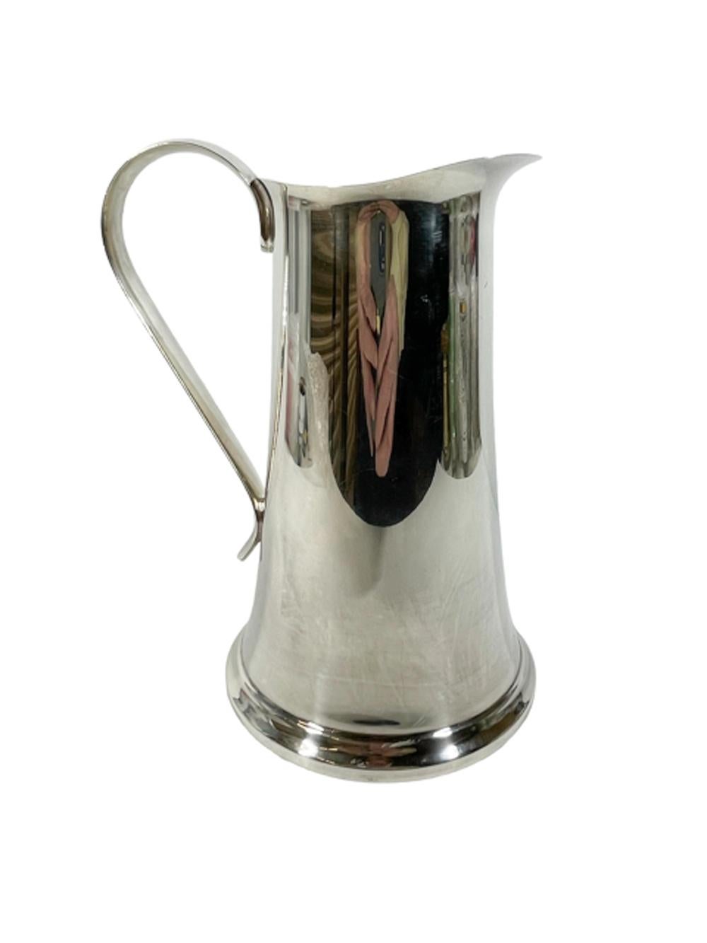 Mid-Century Modern MCM Silver Plate Cocktail / Bar Pitcher by The Sheffield Silver Company For Sale