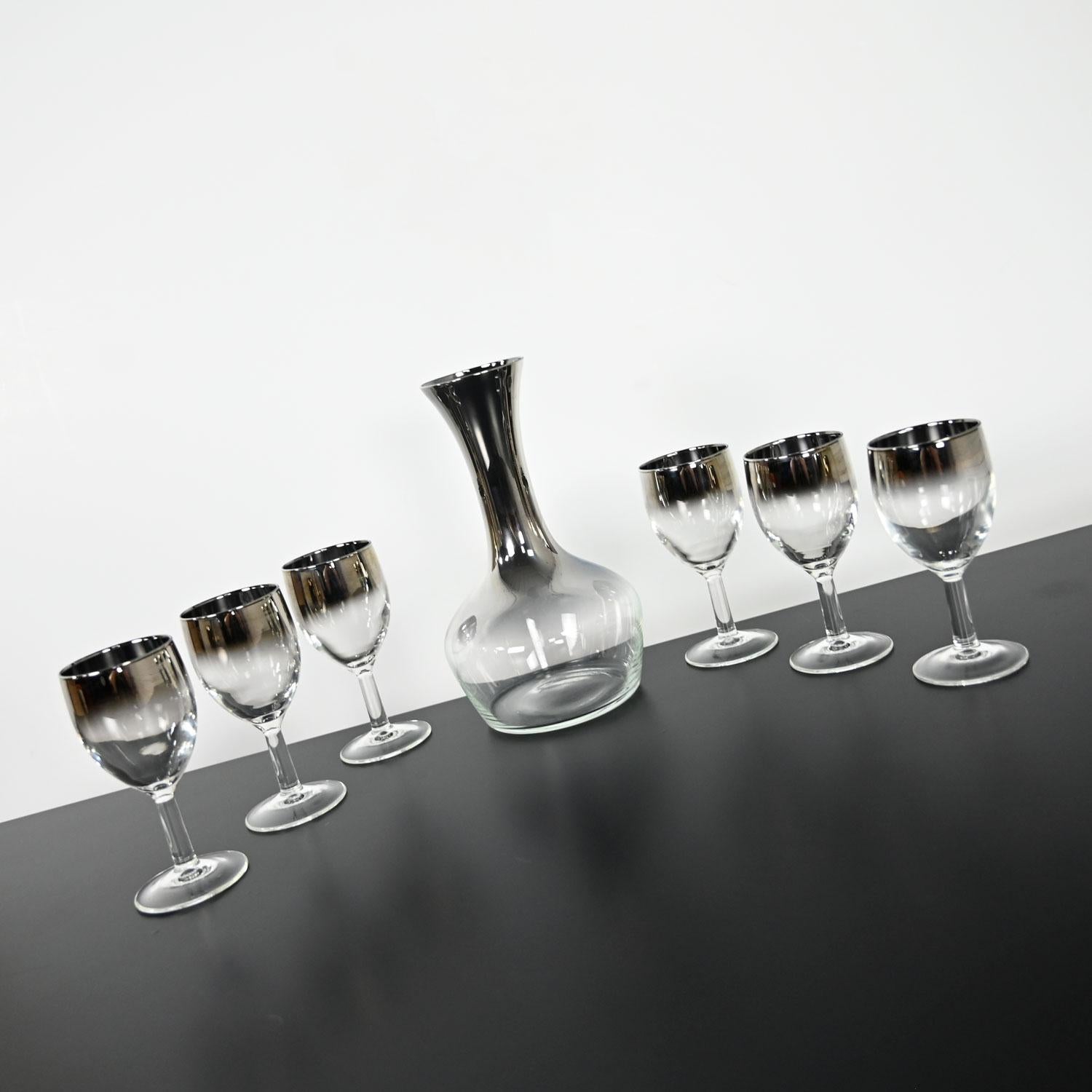 silver ombre wine glasses