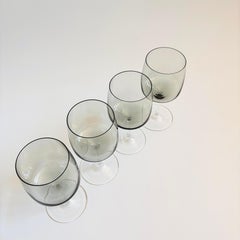 MCM Smoke Glass Wine Glasses by Peill & Putzler, Germany - Set of 4 - 11 oz