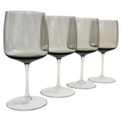 MCM Smoke Glass Wine Glasses by Peill & Putzler, Germany - Set of 4 - 11 oz