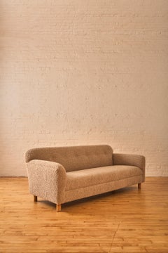 MCM Sofa Reupholstered in Pierre Frey bouclé