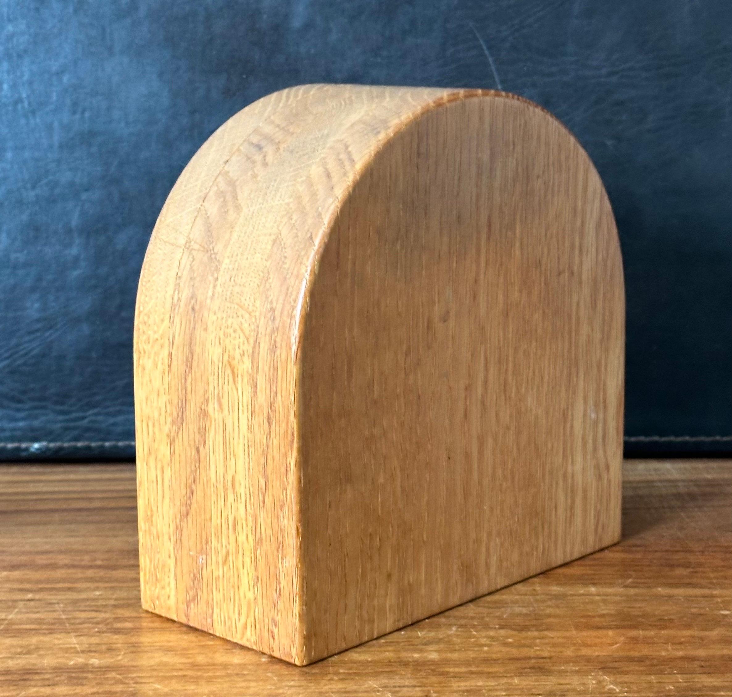 Teck Horloge de bureau en teck massif staved MCM en vente