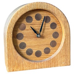 Horloge de bureau en teck massif staved MCM