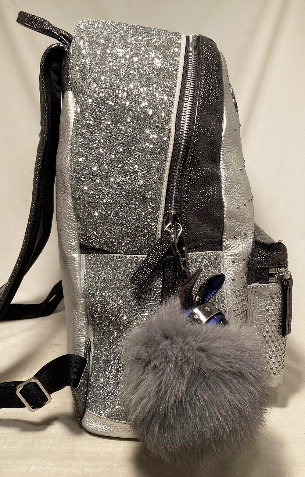 mcm crystal backpack