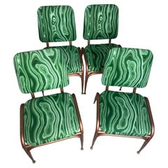 MCM  Splendid Set Malachite Dining Chairs