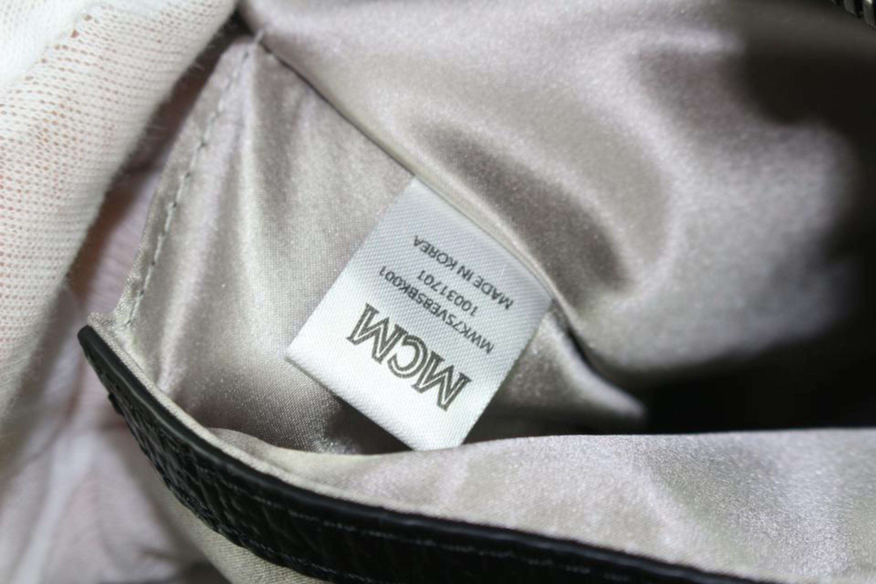 MCM Stark Pearl Stud 2mcz1016 Black Leather Backpack In New Condition For Sale In Forest Hills, NY