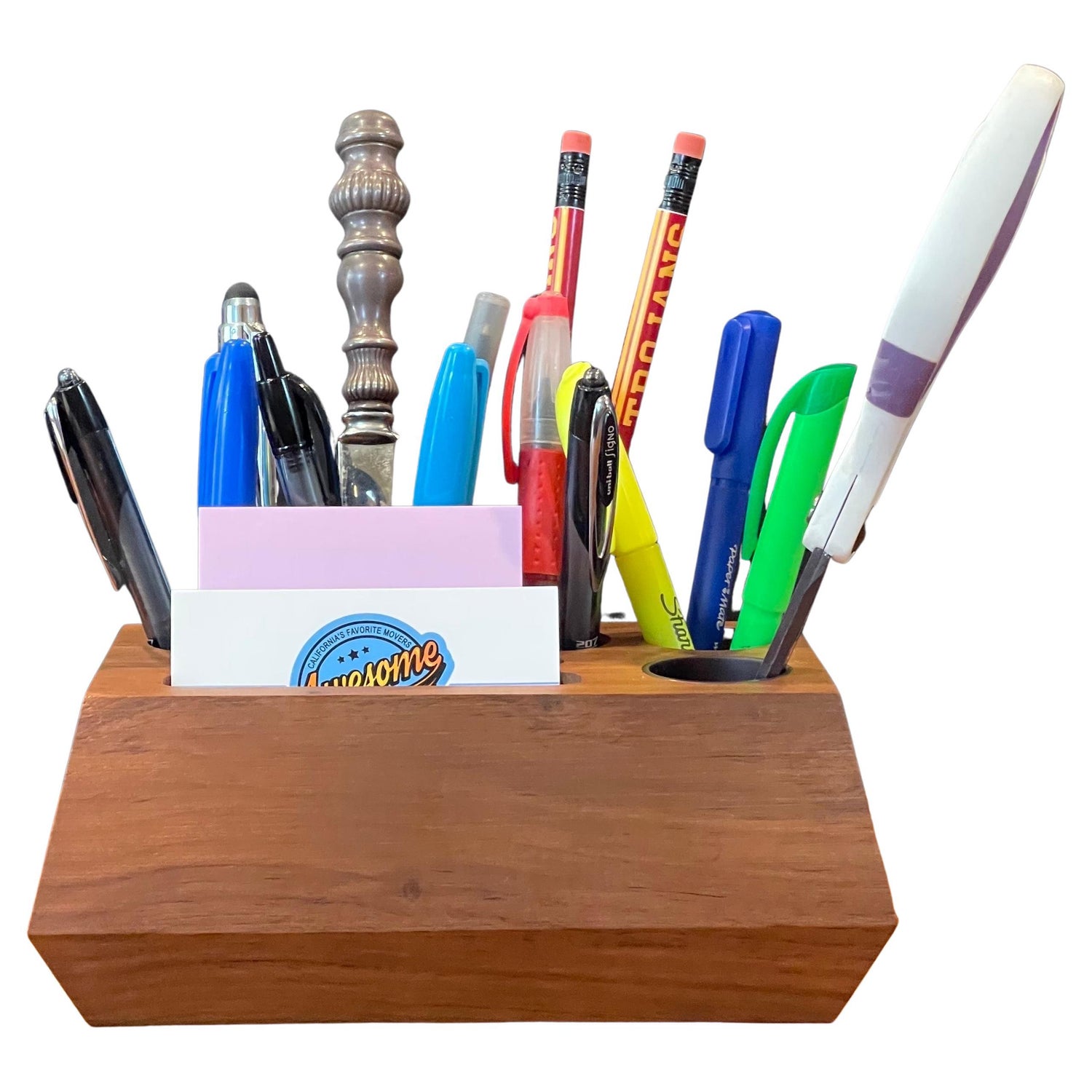 TRANSON Paint Brush Holder Organizer 96 Slots Desk Caddy for Pens