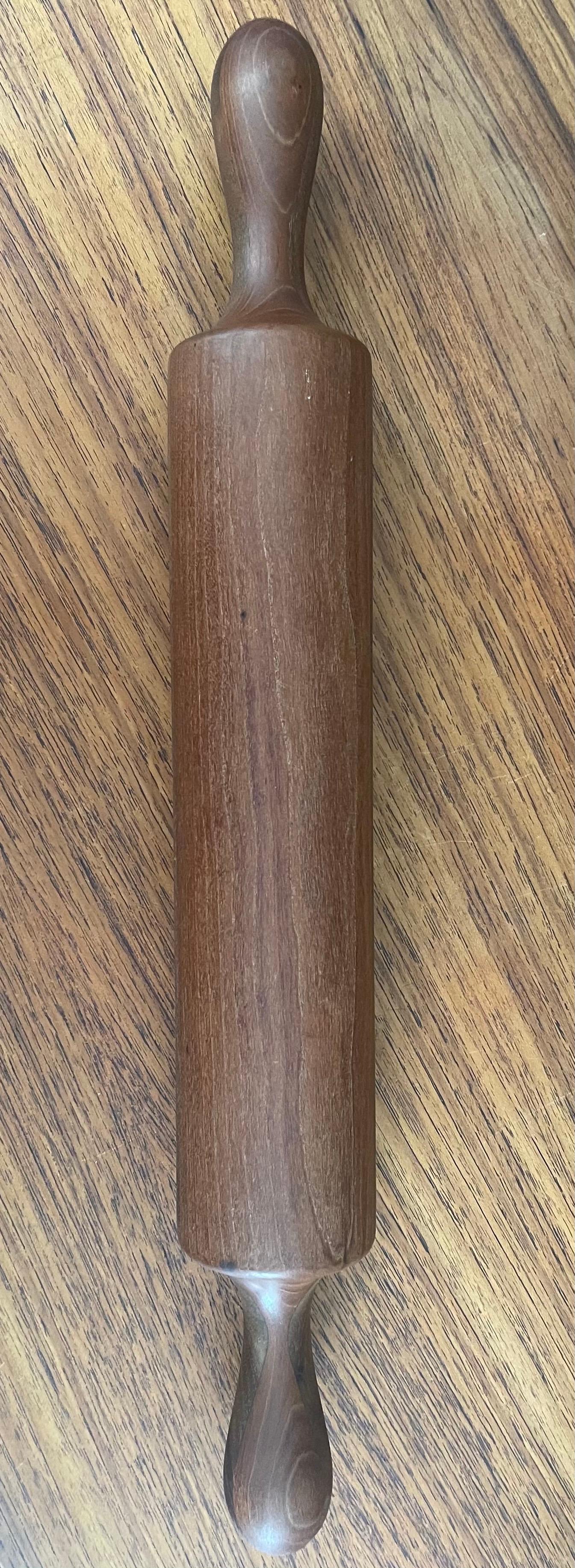 North American MCM Staved Walnut Rolling Pin For Sale