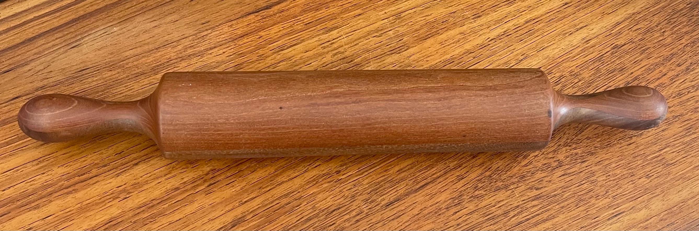 MCM Staved Walnut Rolling Pin In Good Condition For Sale In San Diego, CA