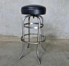 MCM Steel Swivel Bar Stools by Duro-Chrome, St. Louis, MO