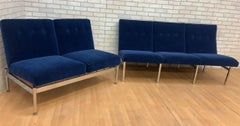 MCM Steelcase Conjunto de Sofá de 3 y 2 plazas Tapizado en "Azul Cobalto"