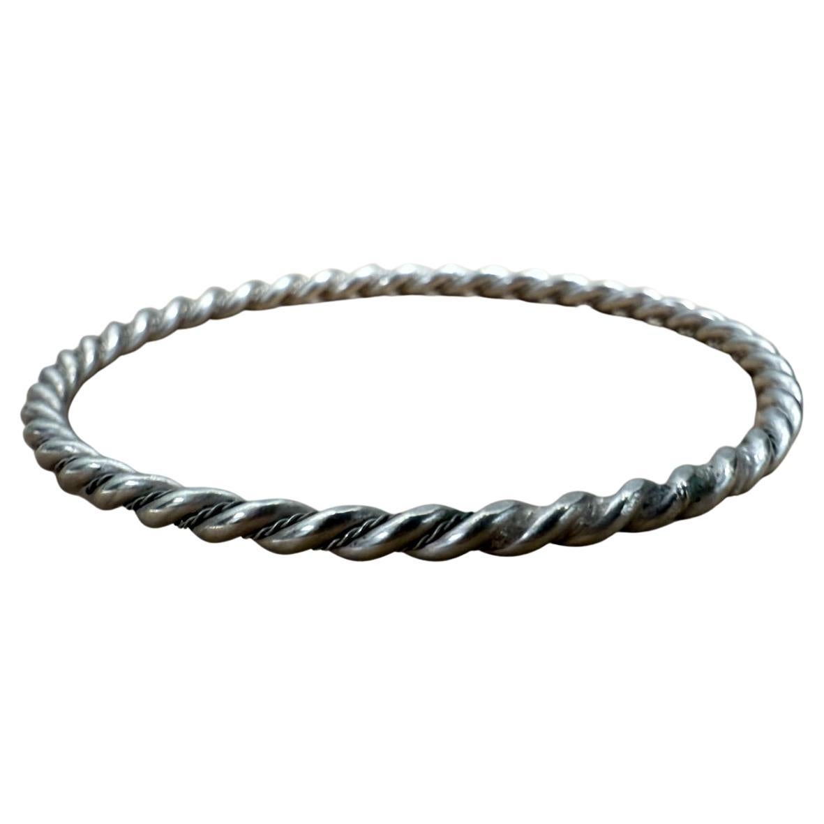 MCM Sterling Silver Twist Bangle Bracelet