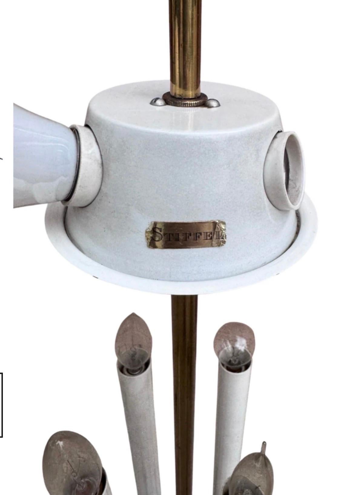 Lampe chandelier MCM Stiffle par Tommi Parzinger Bon état - En vente à Chicago, IL