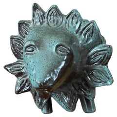 MCM-Löwenbank aus Steingut von David Gil für Bennington Pottery